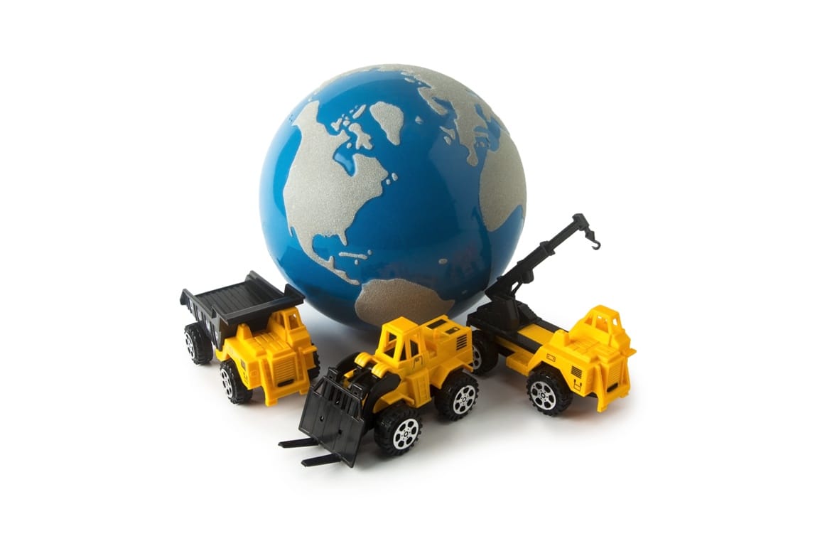 world with toy trucks