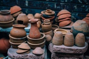 ancient pottery in piles
