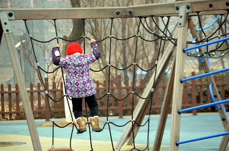 kid on a playground