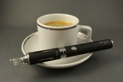 coffee and a vape pen