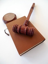 gavel on a book