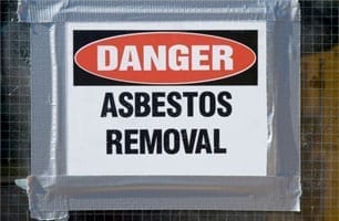 danger asbestos removal sign