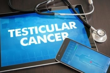 testicular cancer charts and stethoscope 